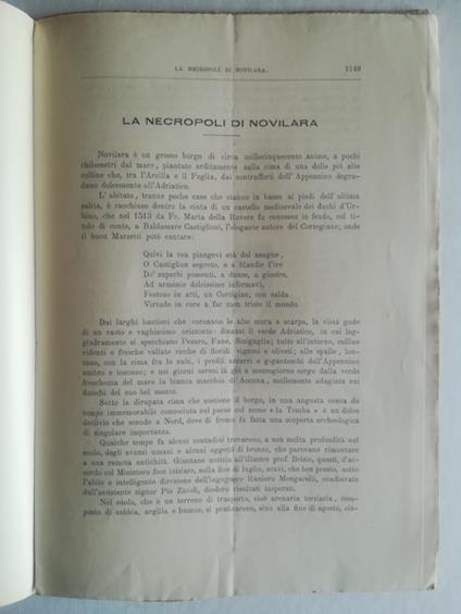La necropoli di Novilara - Ferruccio Quintavalle - copertina