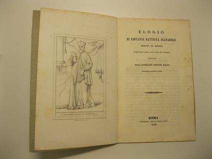 Elogio di Giovanni Battista Scanarolo vescovo di Sidonia autore dell'opera sulla visita de' carcerati - Oreste Raggi - copertina