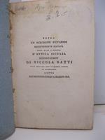 Sopra un'iscrizione ficulense recentemente scavata colla quale s'illustra l'antica ficulea dissertazione di Niccola Ratti socio ordinario dell'accademia romana di Archeologia letta all'adunanza degli 12 maggio 1826