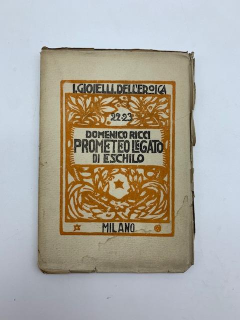Prometeo legato di Eschilo - Domenico Ricci - copertina