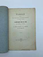 Parole lette dal Presidente Ercole Ricotti all'Assemblea generale della R. Deputazione sovra gli studi di Storia patria per le antiche province e la Lombardia