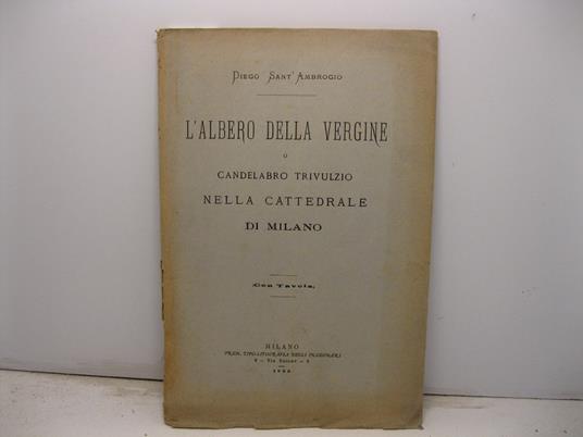 L' albero della Vergine o candelabro trivulzio nella cattedrale di Milano (con tavola) - Diego Sant'Ambrogio - copertina