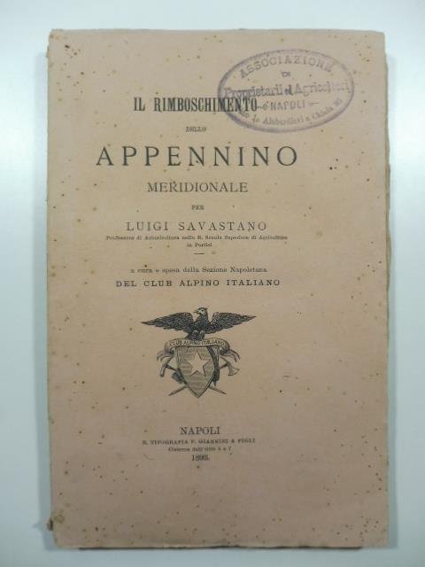 Il rimboschimento dello Appennino meridionale - Luigi Savastano - copertina