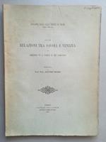 Delle relazioni tra Savoia e Venezia da Amedeo VI a Carlo II (III) 1366-1553. Memoria