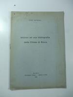 Intorno ad una bibliografia delle Chiese di Roma