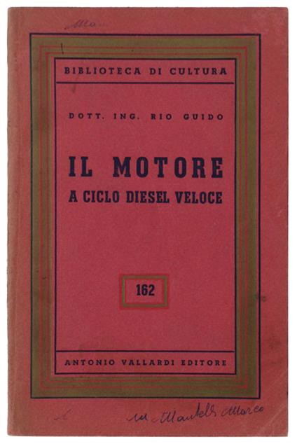 Il Motore A Ciclo Diesel Veloce - Mario Guido - copertina