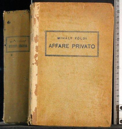 Affare privato - Mihàly Földi - copertina