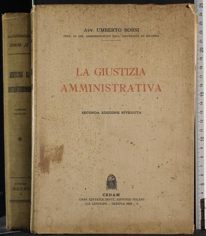 giustizia amministrativa - Umberto Borsi - copertina