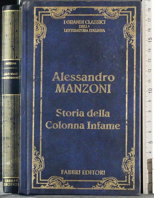 Storia della colonna infame - Alessandro Manzoni - copertina