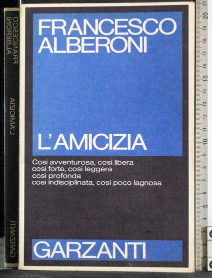 L' amicizia - Francesco Alberoni - copertina