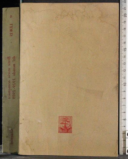 Breve storia economica del mondo 1919-1939 - Lewis - copertina