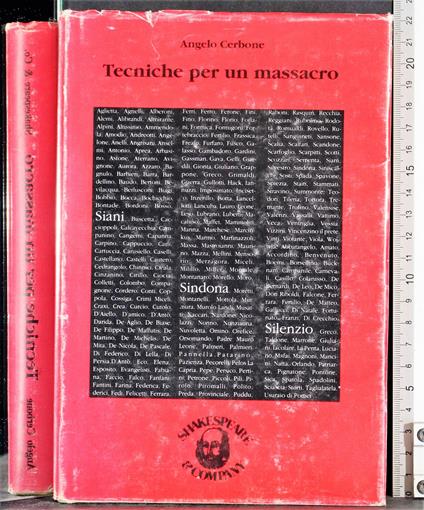 Tecniche per un massacro - Angelo Cerbone - copertina