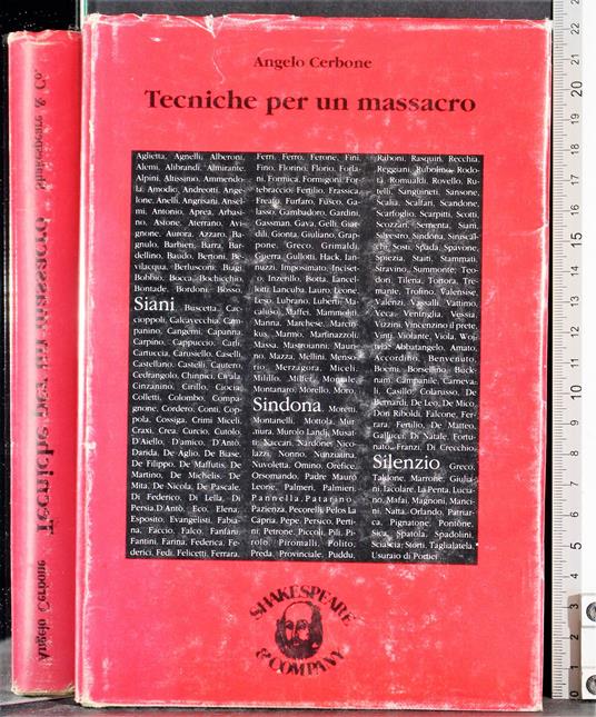 Tecniche per un massacro - Angelo Cerbone - copertina