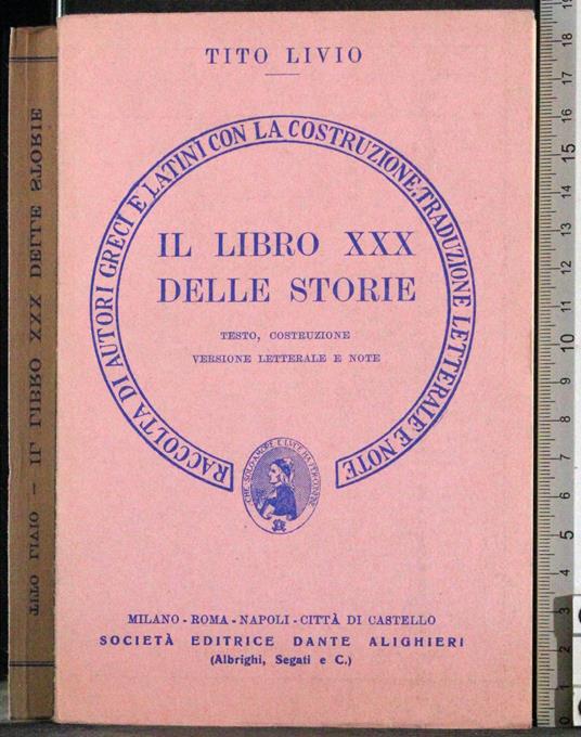 Il libro XXX delle storie - Tito Livio - copertina