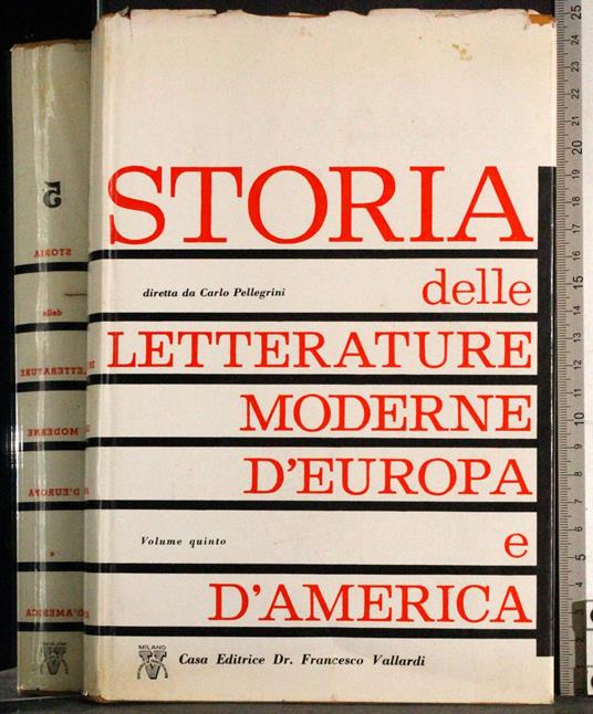 Storia letterature moderne d'Europa d'America. Vol 5 - Pellegrini - copertina