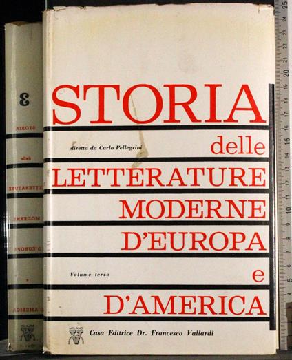 Storia letterature moderne d'Europa d'America. Vol 3 - Pellegrini - copertina