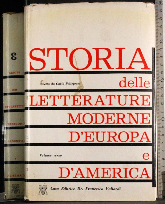 Storia letterature moderne d'Europa d'America. Vol 3 - Pellegrini - copertina