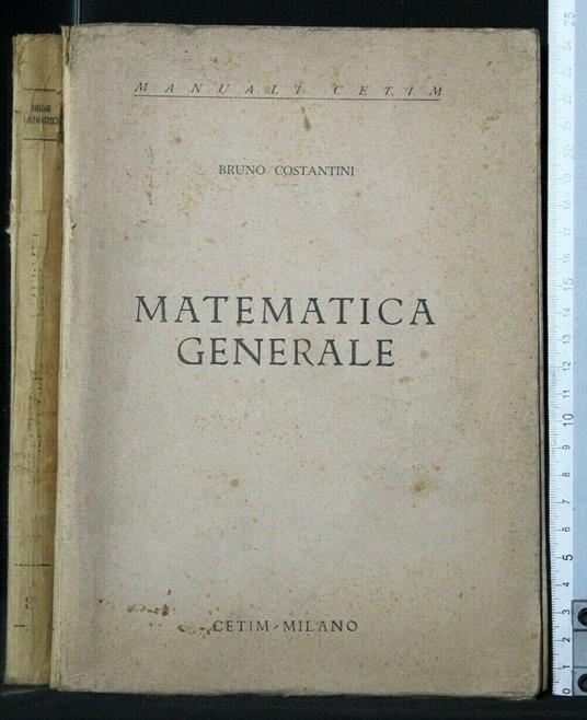 Matematica Generale - Bruno Costantini - copertina
