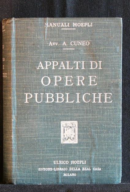 Appalti di Opere Pubbliche - Adolfo Cuneo - copertina
