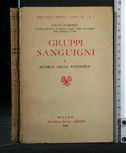 Gruppi Sanguigni e Ricerca Della Paternità - Folco Domenici - copertina