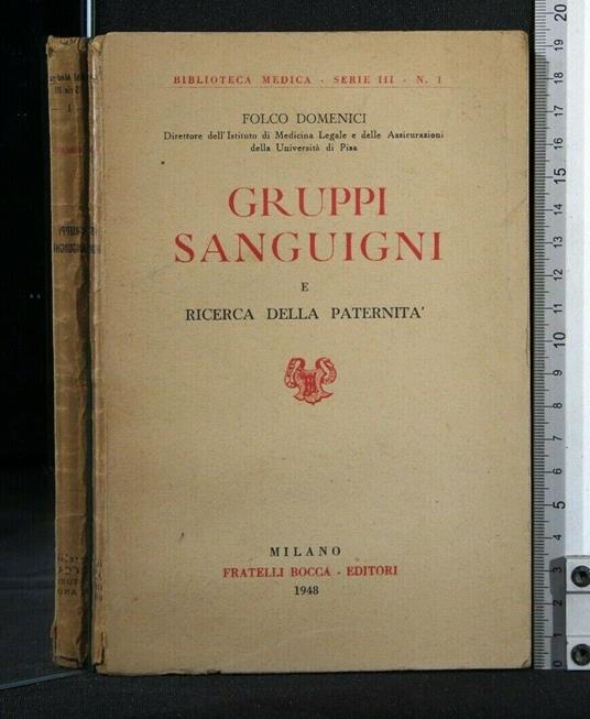 Gruppi Sanguigni e Ricerca Della Paternità - Folco Domenici - copertina