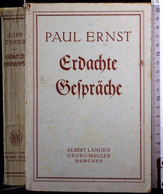Erdachte gesprache - Paul Ernst - copertina