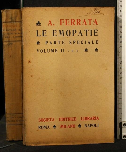 Le Emopatie Parte Speciale Volume 2 Parte 1 - Adolfo Ferrata - copertina