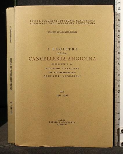 I Registri Della Cancelleria Angioina Volume Xli - Riccardo Filangieri - copertina
