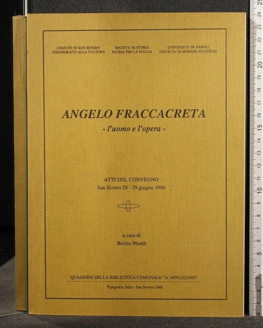 L' Uomo e L' Opera - Angelo Fraccacreta - copertina