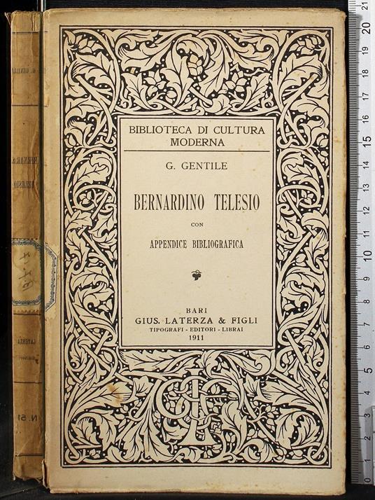 Bernardino Telesio - Gentile - copertina