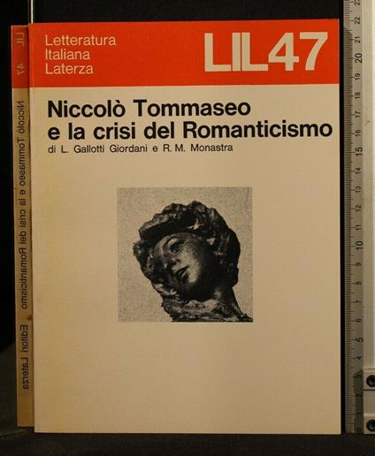 Letteratura Italiana Laterza Niccolò Tommaseo e La Crisi Del - Giordani - copertina
