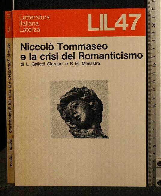 Letteratura Italiana Laterza Niccolò Tommaseo e La Crisi Del - Giordani - copertina