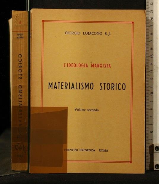 Materialismo Storico Volume 2 - Giorgio Lojacono - copertina