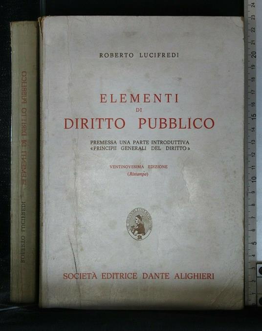 Elementi di Diritto Pubblico - Roberto Lucifredi - copertina