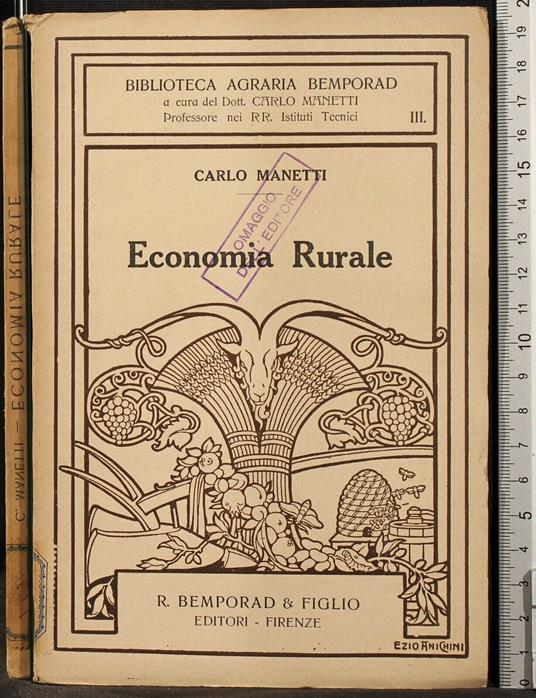 Economia Rurale - Carlo Manetti - copertina