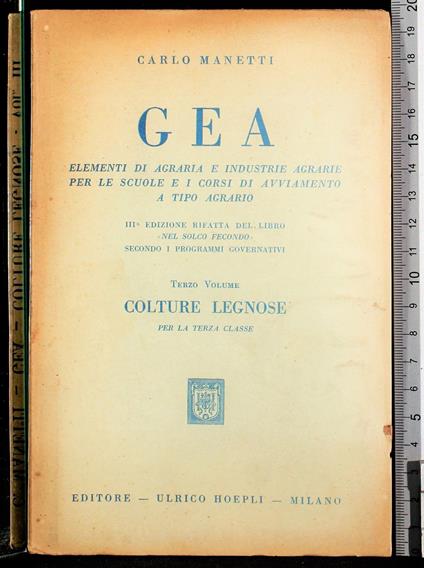 Gea. Vol 3. Colture Legnose - Carlo Manetti - copertina