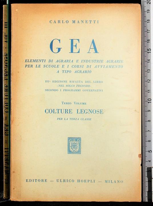 Gea. Vol 3. Colture Legnose - Carlo Manetti - copertina