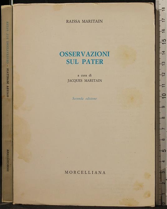 Osservazioni Sul Pater - Raissa Maritain - copertina