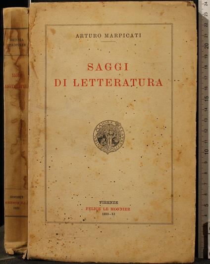 Saggi di Letteratura - Arturo Marpicati - copertina