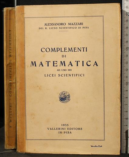 Complementi di Matematica - Alessandro Mazzari - copertina