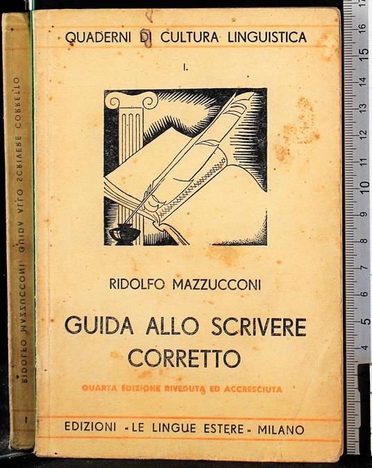 Guida allo scrivere corretto - Ridolfi Mazzucconi - copertina