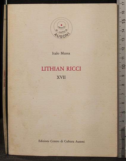 Lithian Ricci. XVII - Italo Mussa - copertina