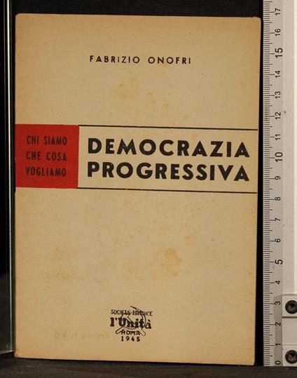 Democrazia progressiva - Fabrizio Onofri - copertina