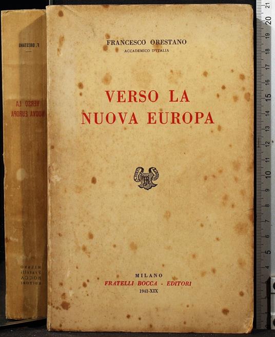 Verso al nuova - Francesco Orestano - copertina