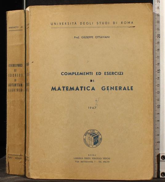 Complementi ed esercizi di matematica generale - Giuseppe Ottaviani - copertina