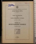 Note illustrative carta geologica d'Italia. Montalbano Ionico