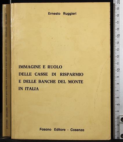 Immagine ruolo delle casse di risparmio delle banche - Ruggieri - copertina
