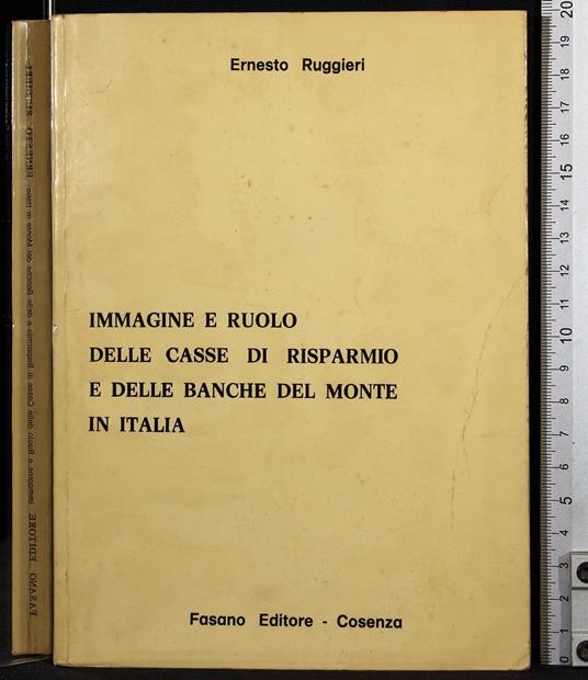 Immagine ruolo delle casse di risparmio delle banche - Ruggieri - copertina