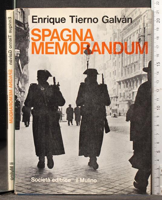 Spagna memorandum - Enrique Tierno Galvan - copertina