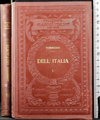 Dell'Italia Vol 1 - Niccolo Tommaseo - copertina